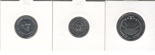 фото Бангладеш набор из 3 монет UNC