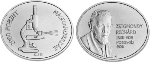 фото Венгрия 2000 форинтов 2015 «Ричард Жигмонти - Микроскоп» UNC (KM#893)