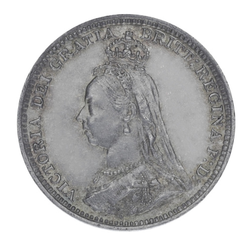 фото Великобритания 3 пенса 1891 Серебро F-VF