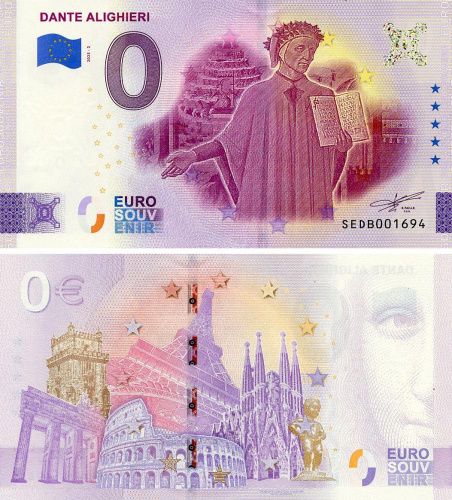 фото Италия 0 ЕВРО 2025 UNC Данте Алигьери