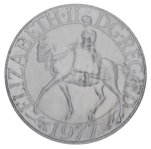 фото Великобритания 25 пенсов 1977 F-VF Cеребряный юбилей царствования Елизаветы II (KM#920)