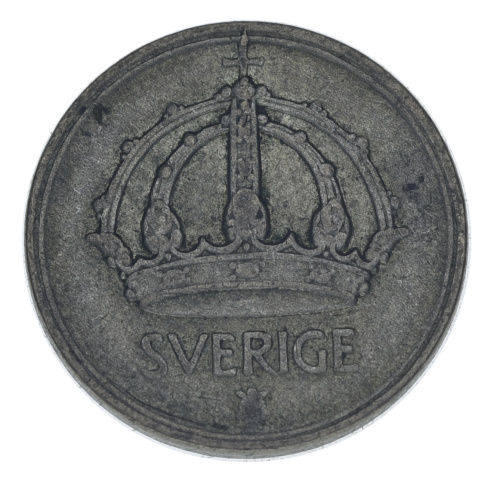 фото Швеция 25 эре 1944 Серебро F-VF (Ag 400, 2,32 грамма)