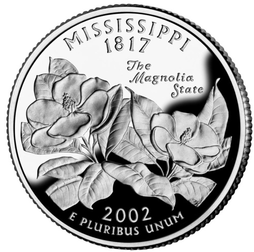 фото США 25 центов (квотер) 2002 D «Штаты и территории - Миссисипи» UNC (KM#335)