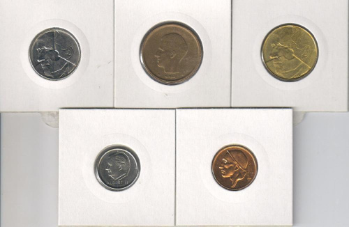 фото Бельгия набор из 4 монет 1980-1998 VF