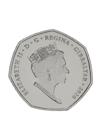 фото Гибралтар 50 пенсов 2020 UNC