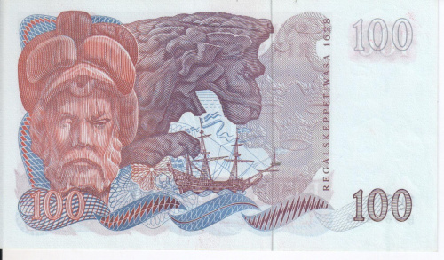 фото Швеция 100 крон 1972 UNC (P54)
