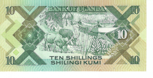 фото Уганда 10 шиллингов 1987 UNC (P28)