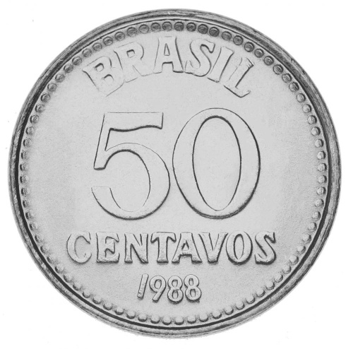 фото Бразилия 50 сентаво 1988 UNC