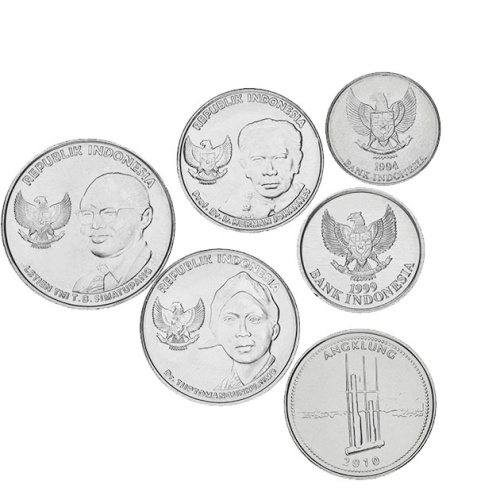 фото Индонезия набор из 6 монет 1994-2016 UNC 25, 50, 100, 200, 500, 1000 рупий