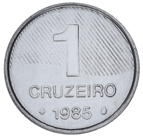 фото Бразилия 1 крузейро 1985 UNC