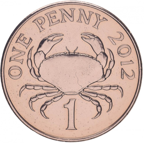 фото Гернси 1 пенни 2012 UNC (KM#89)