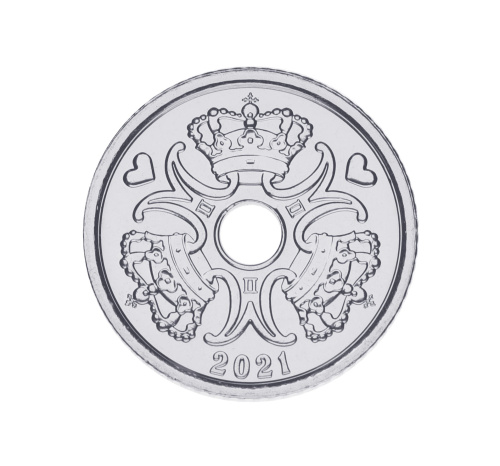 фото Дания 1 крона 2021 UNC