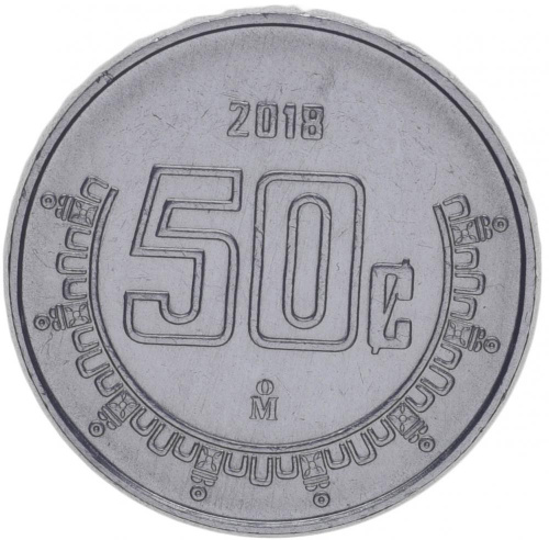 фото Мексика 50 сентаво 2018 UNC