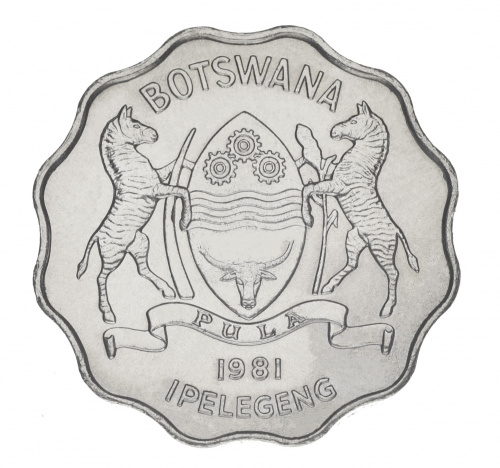 фото Ботсвана 1 пула 1981 AU-UNC Зебра