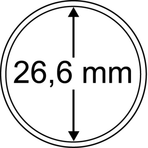 фото Капсула для монеты 26.6 мм, Leuchtturm