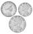 фото Албания набор из 3 монет 1939 F-VF 1/2, 1, 2 лек