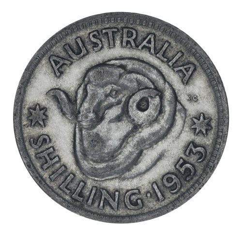фото Австралия 1 шиллинг 1953 Серебро F-VF