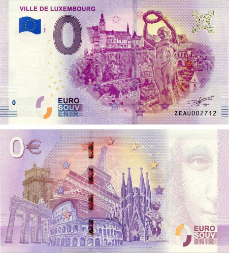 фото Люксембург 0 ЕВРО 2017 UNC Столица Люксембург