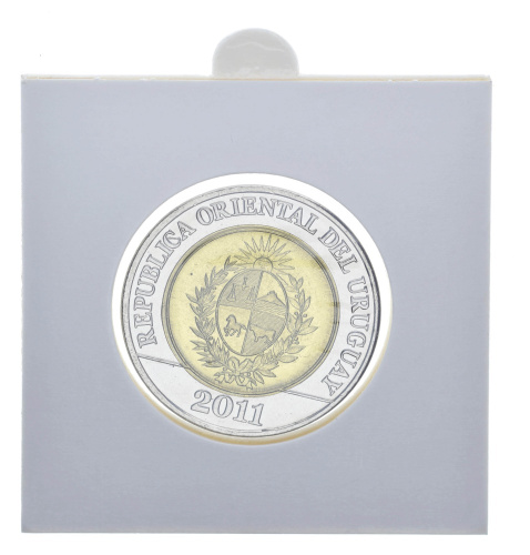 фото Уругвай 10 песо 2011 Биметалл UNC Животное - Пума