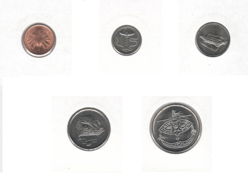 фото Малайзия набор из 5 монет 1995-2005 UNC 1, 5, 10, 20, 50 сен