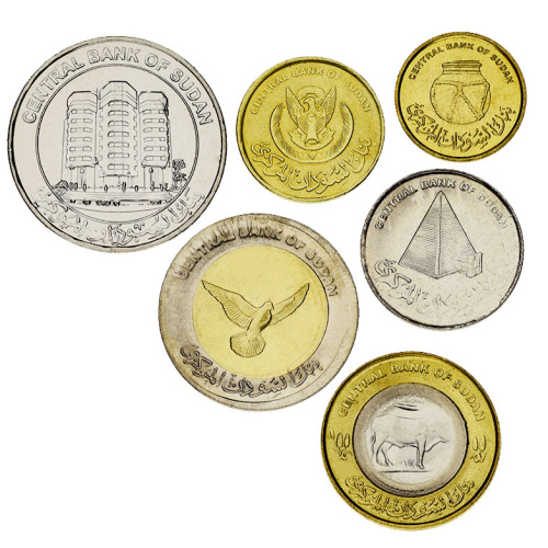 фото Судан набор из 6 монет 2006-2011 AU-UNC 1, 5, 10, 20, 50 пиастр, 1 фунт