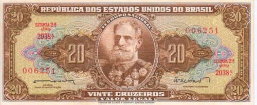 фото Бразилия 20 крузейро 1982 UNC (P178)