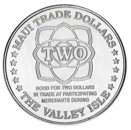 фото США Памятная медаль 2017 UNC Гаваи - Maui Trade dollar