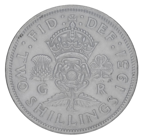 фото Великобритания 2 шиллинга 1951 F-VF