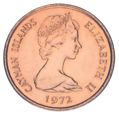 фото Каймановы острова 1 цент 1972 UNC