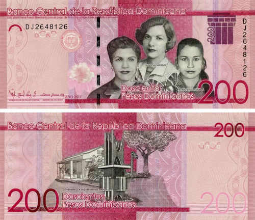 фото Доминикана 200 песо 2017 UNC (P191)