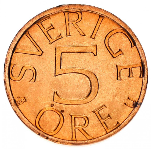 фото Швеция 5 эре 1968-1976 AU-UNC