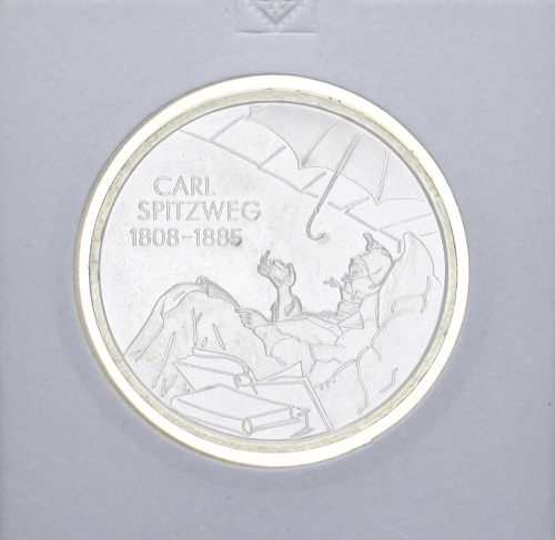 фото Германия 10 евро 2008 «Карл Шпицвег» Серебро UNC