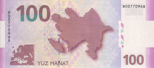 фото Азербайджан 100 манатов 2005 UNC (P30)