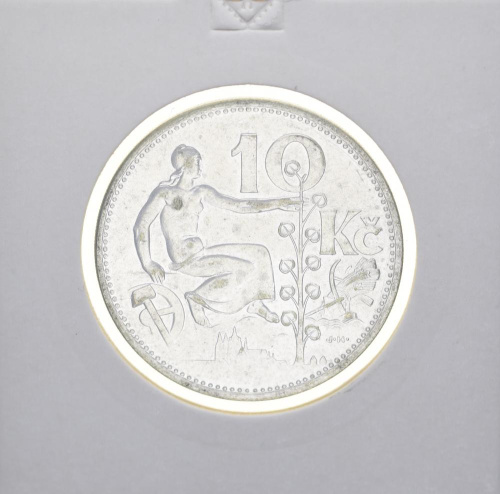 фото Чехословакия 10 крон 1930 Серебро F-VF