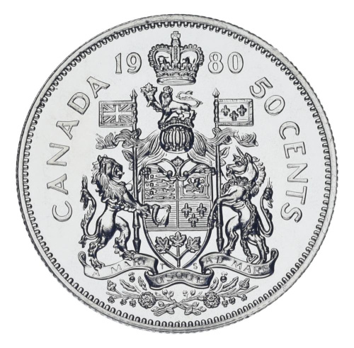 фото Канада 50 центов 1980 AU-UNC