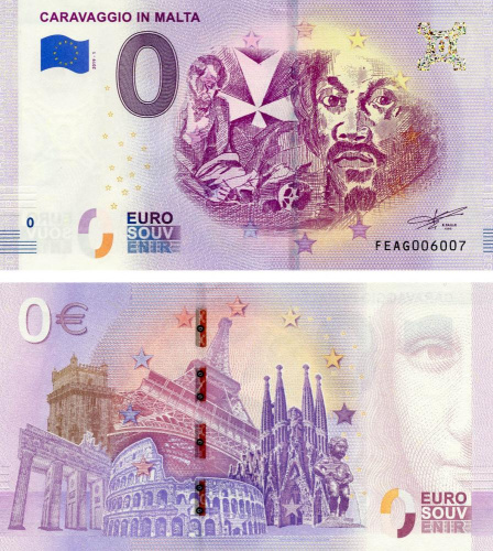 фото Мальта 0 ЕВРО 2019 «Караваджо на Мальте» UNC