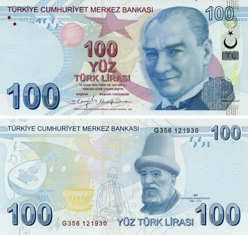 фото Турция 100 лир 2009 (2024) UNC (P226e)