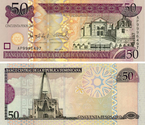 фото Доминикана 50 песо 2006 UNC (P176a)