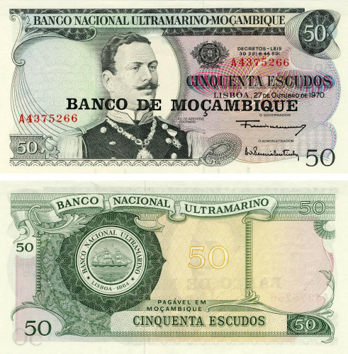 фото Мозамбик 50 эскудо 1976 UNC (P116)
