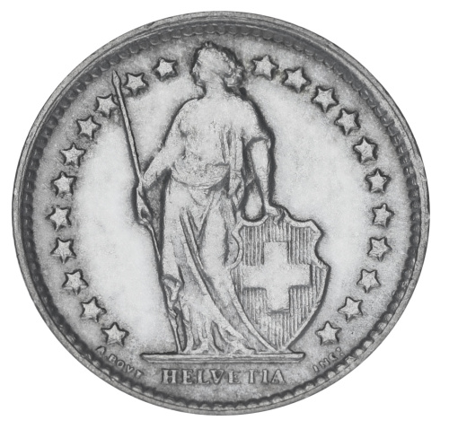 фото Швейцария 1/2 франка 1963 Серебро F-VF (Ag 835, 2,5 грамма)