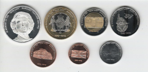 фото Редонда набор из 7 монет 2013 «Маргарет Тетчер» UNC