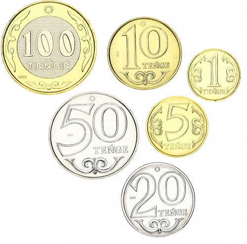 фото Казахстан набор из 6 монет 2019 UNC 1, 5, 10, 20, 50 100 тенге
