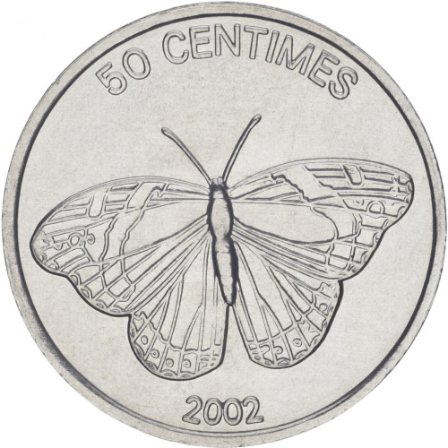 фото Демократическая республика Конго 50 сентим 2002 UNC (KM#80)