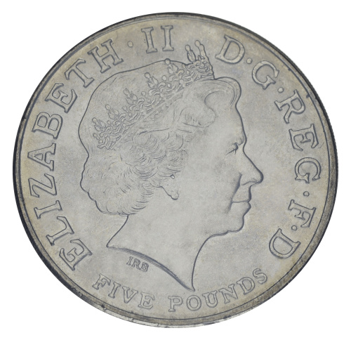 фото Великобритания 5 фунтов 2006 AU-UNC Виват Регина