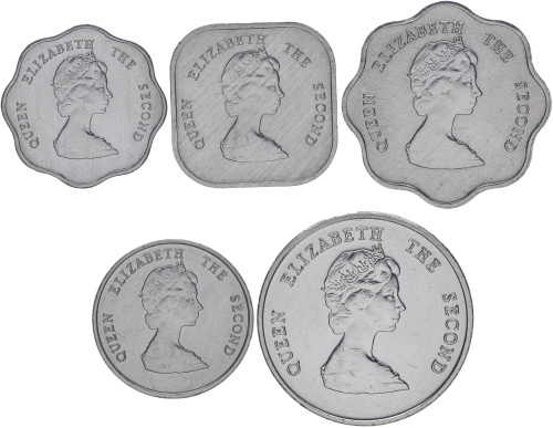 фото Восточные Карибы набор из 5 монет 1981-2000 AU-UNC