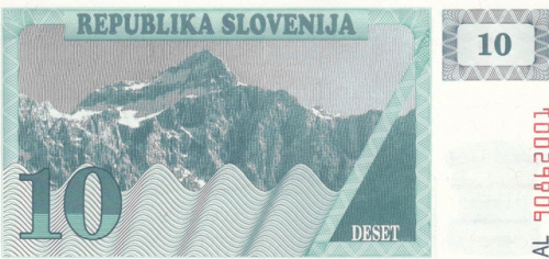 фото Словения 10 толаров 1990 UNC (P4)