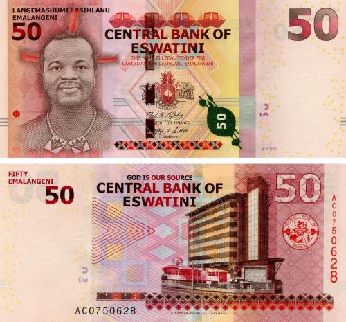 фото Свазиленд 50 лилангени 2018 (2021) UNC (PWC44)