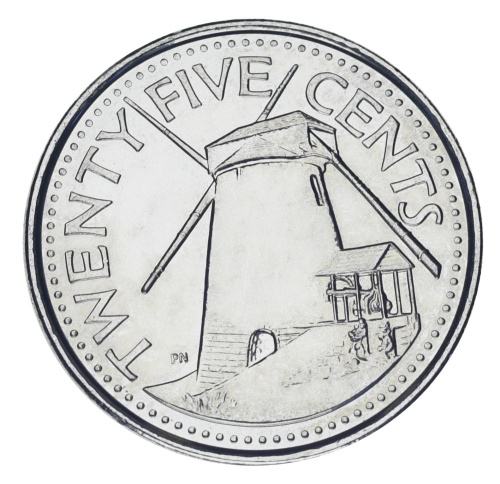 фото Барбадос 25 центов 2018 UNC