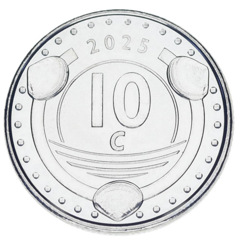 фото Кюрасао 10 центов 2025 UNC Флора - Цветок