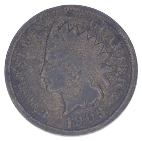 фото США 1 цент 1903 F-VF Цент с головой индейца